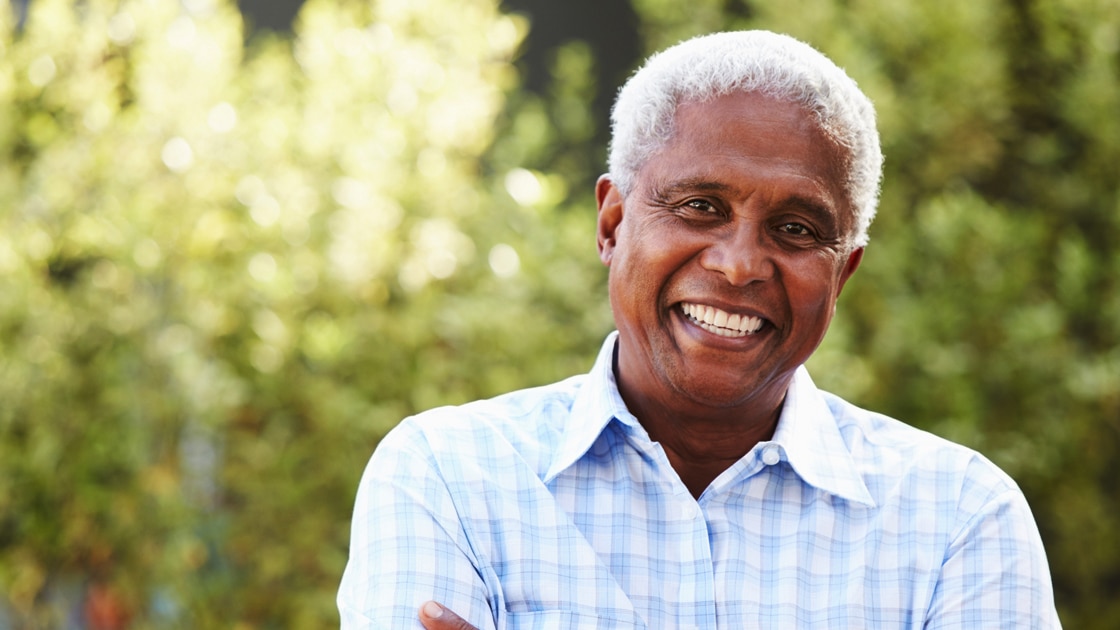 Smiling Mature Man Outdoors